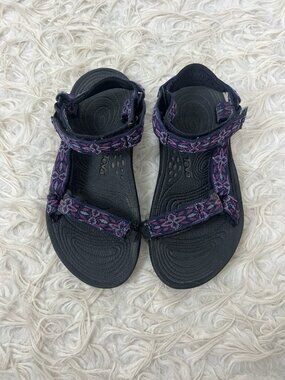 Teva Hurricane Sport Outdoor Sandals Gladiator Style Blue & Purple Womens Size 8